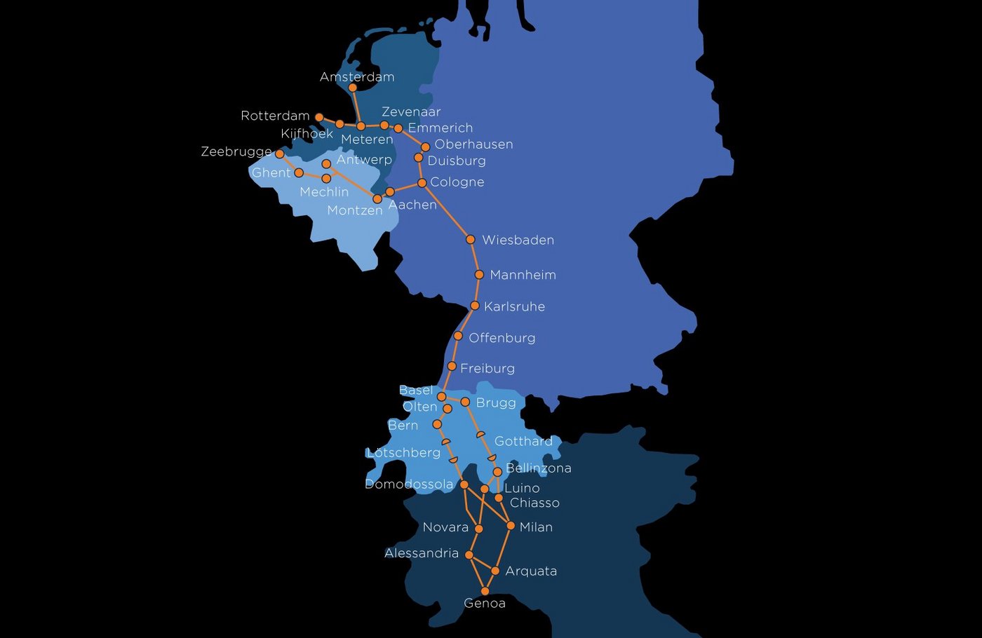 Illustration Rhine-Alpine Corridor